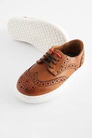 Tan Brown Brogue Smart Leather Lace-Up Shoes - Image 7 of 9