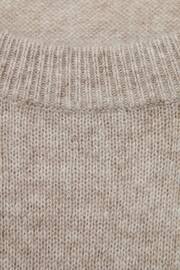 Reiss Sand Melange Monarch Atelier Cashmere Crew Neck Jumper - Image 6 of 6