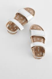 Silver Standard Fit (F) Leather Corkbed Sandals - Image 6 of 6