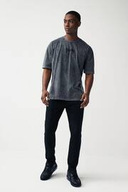 Charcoal Grey Brooklyn Back Print T-Shirt - Image 2 of 8