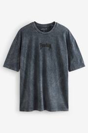 Charcoal Grey Brooklyn Back Print T-Shirt - Image 6 of 8