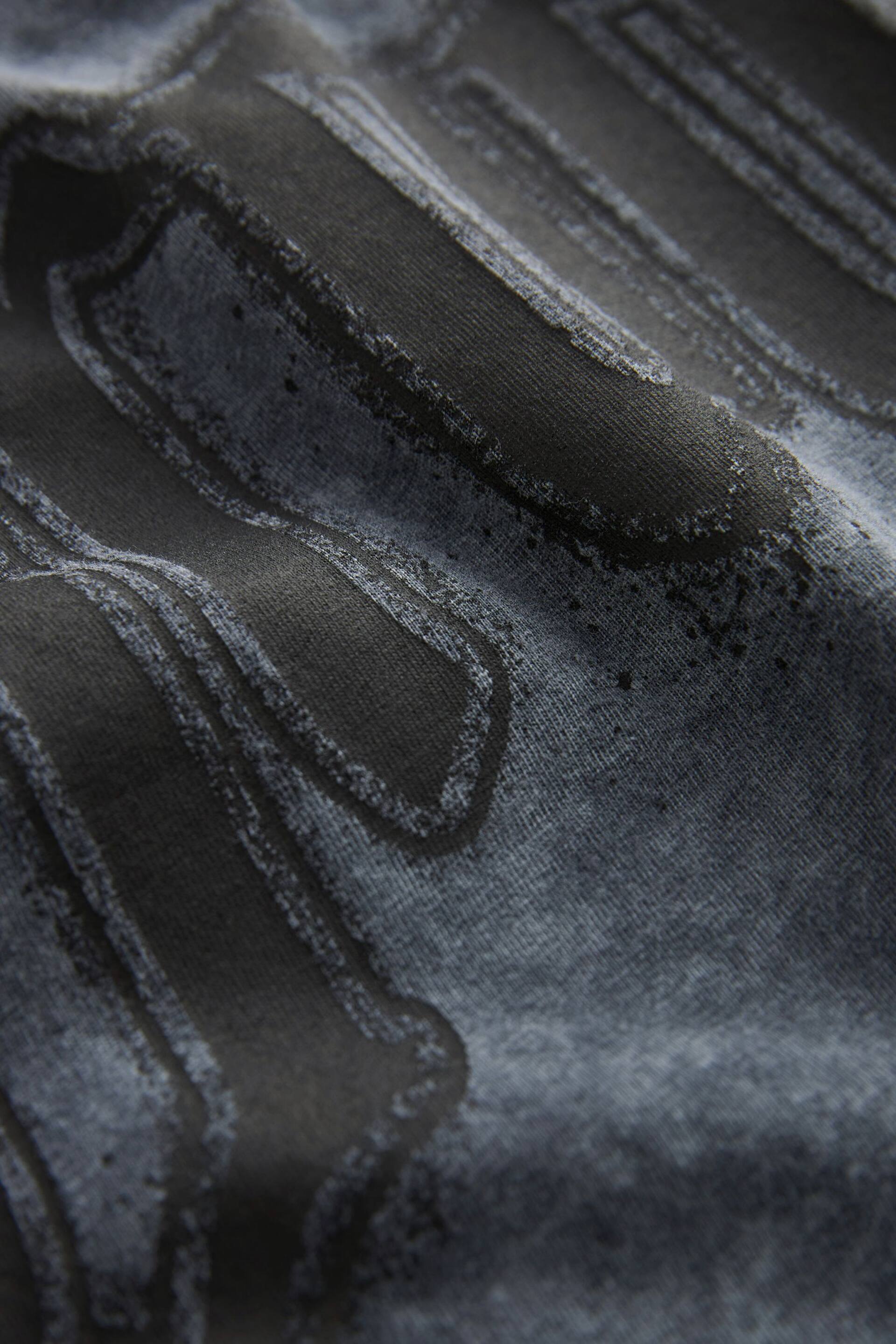 Charcoal Grey Brooklyn Back Print T-Shirt - Image 7 of 8