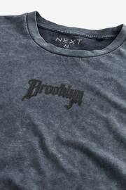 Charcoal Grey Brooklyn Back Print T-Shirt - Image 8 of 8