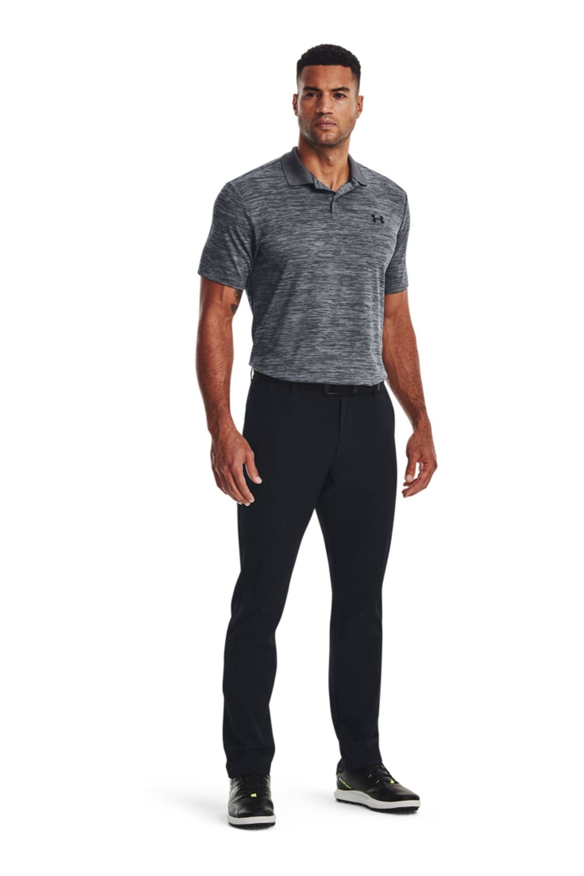 Under Armour Grey/Black Golf Performance Polo Shirt - Image 6 of 6