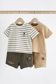 Monochrome Baby T-Shirts And Shorts Set 2 Pack - Image 1 of 10