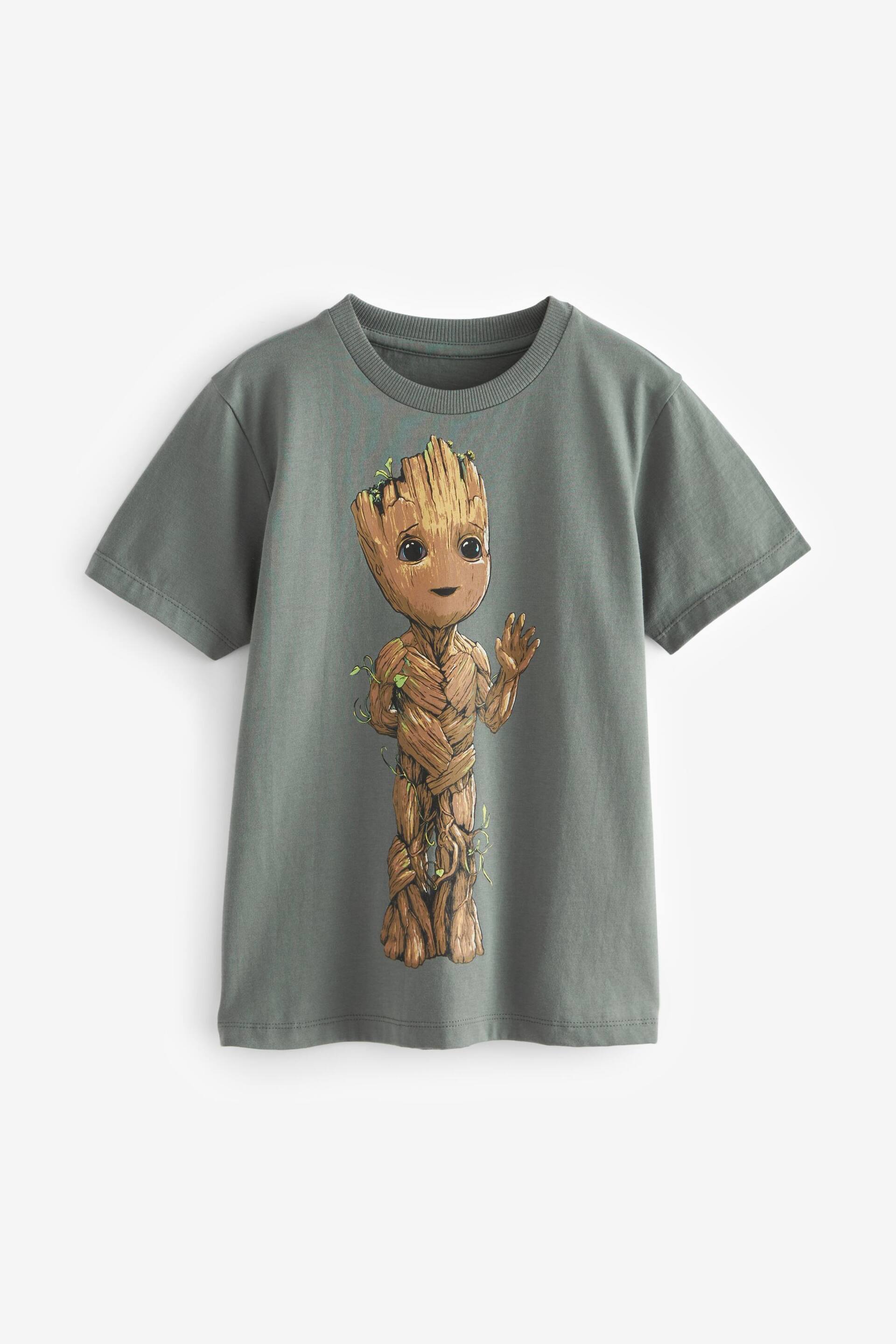Grey Licensed Guardians of the Galaxy Groot T-Shirt (3-16yrs) - Image 1 of 3