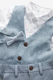 Blue Opulent Waistcoat, Shirt, Short & Bow Tie Set (3mths-9yrs) - Image 8 of 9