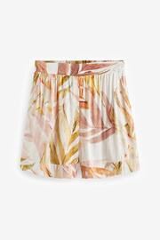 White/Pink Floral Pull-On Shorts - Image 5 of 6
