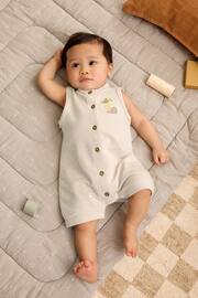 Monochrome Palm Baby Jersey Vest Rompers 3 Pack - Image 3 of 10