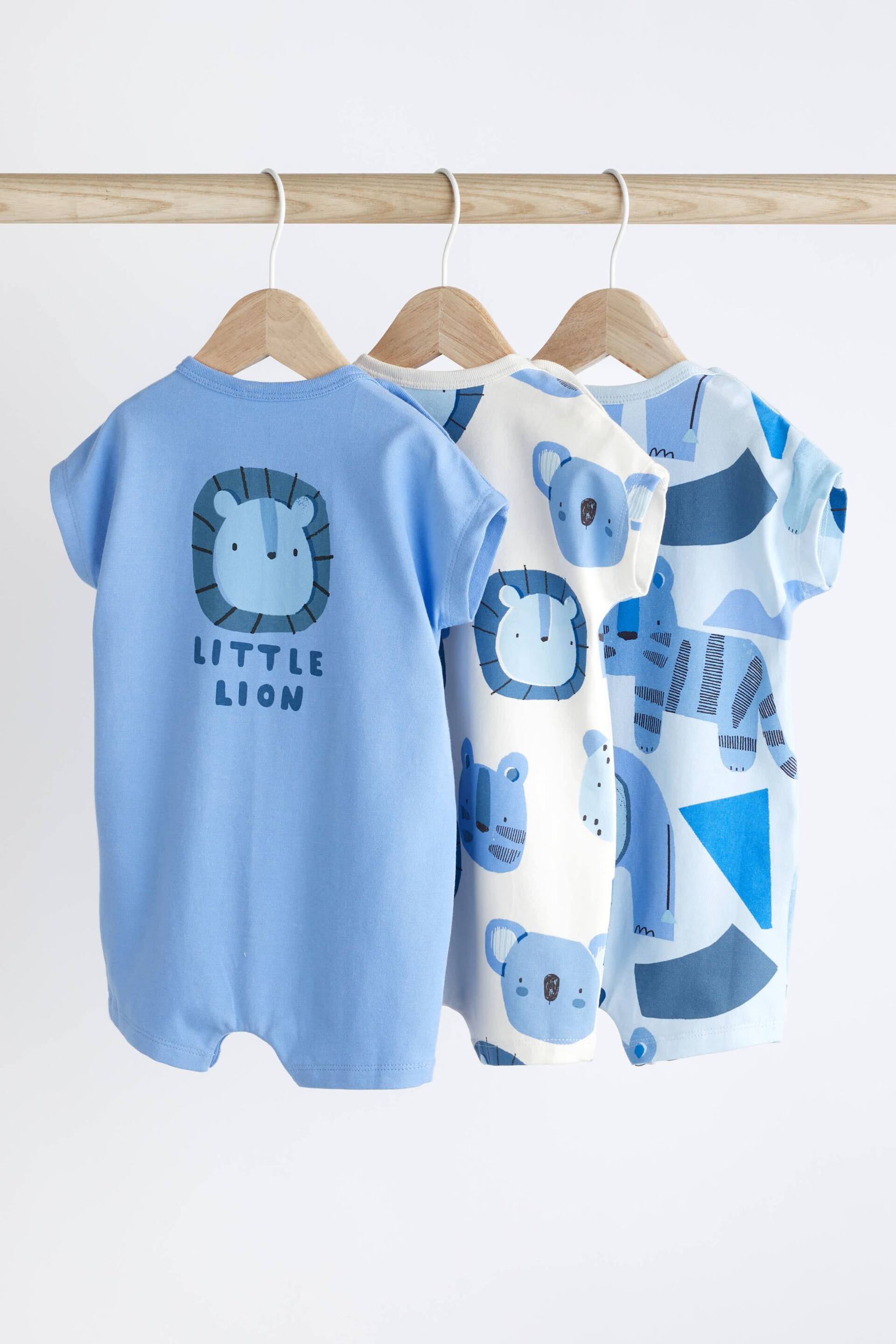 Blue Character Baby Jersey Rompers 3 Pack - Image 2 of 6