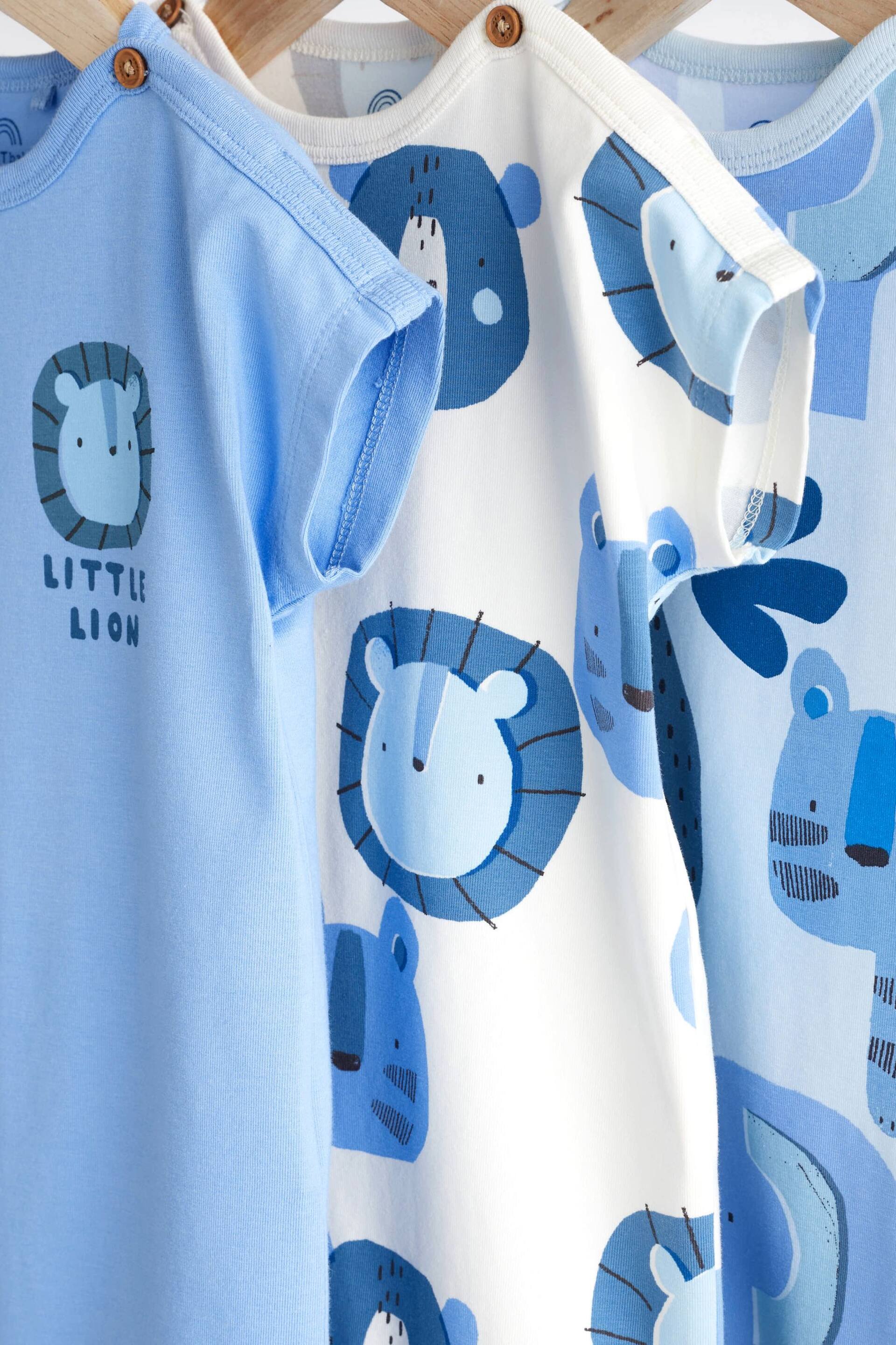 Blue Character Baby Jersey Rompers 3 Pack - Image 3 of 6