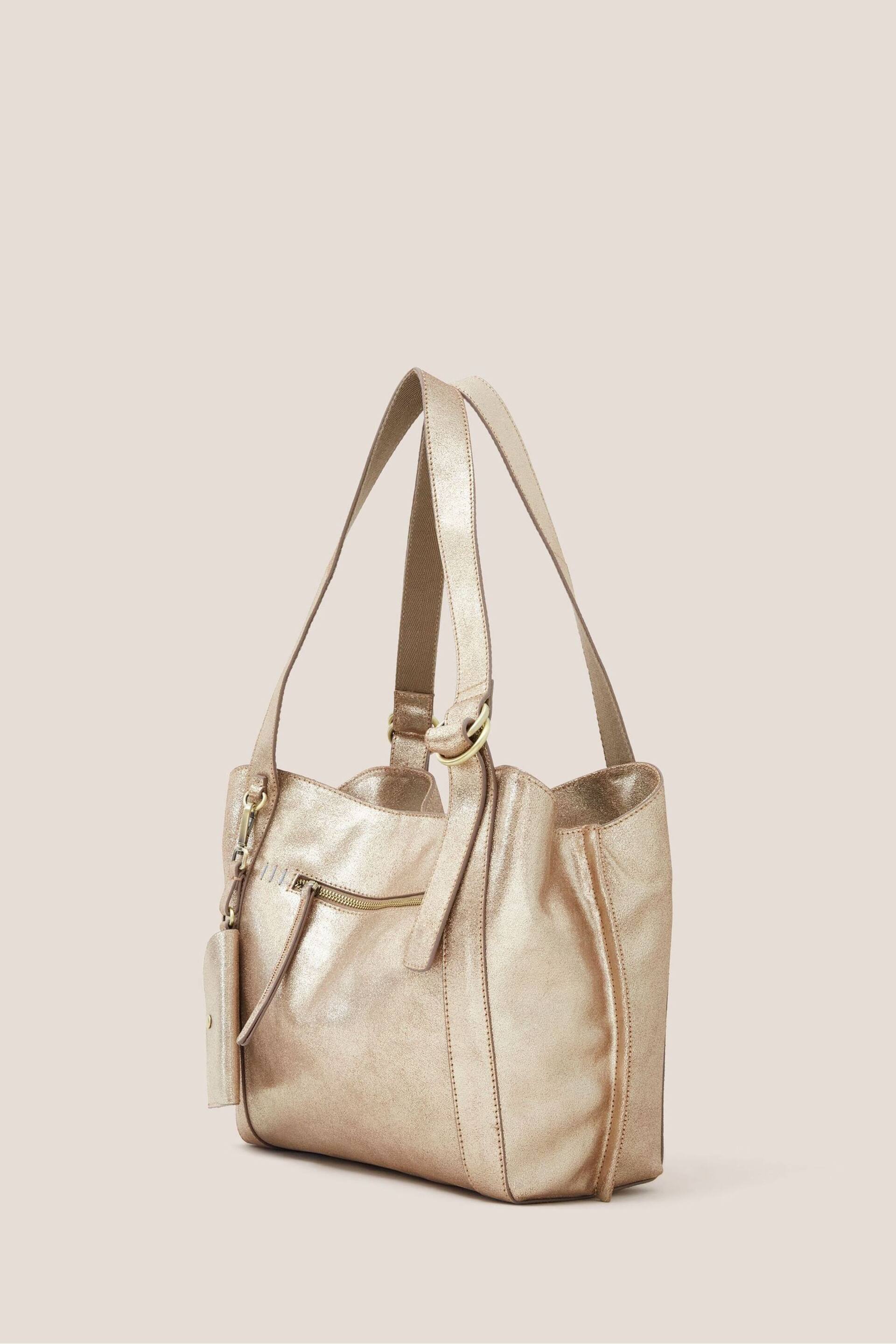 White Stuff Gold Hannah Leather Bag - Image 2 of 4