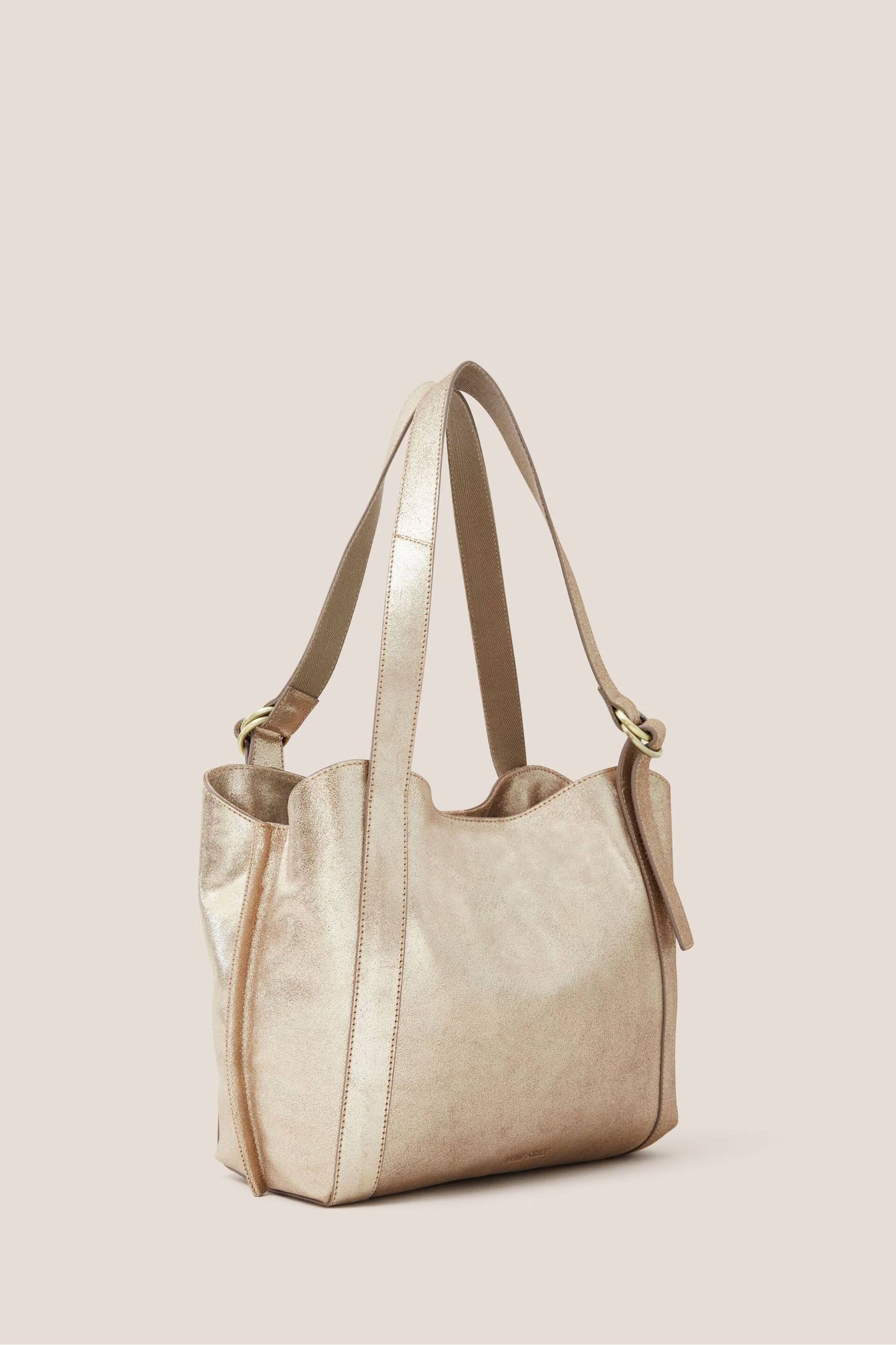 White Stuff Gold Hannah Leather Bag - Image 3 of 4