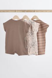 Brown Tiger Baby Jersey Rompers 3 Pack - Image 2 of 3