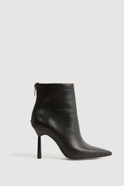Reiss Black Lyra Signature Leather Ankle Boots - Image 1 of 5