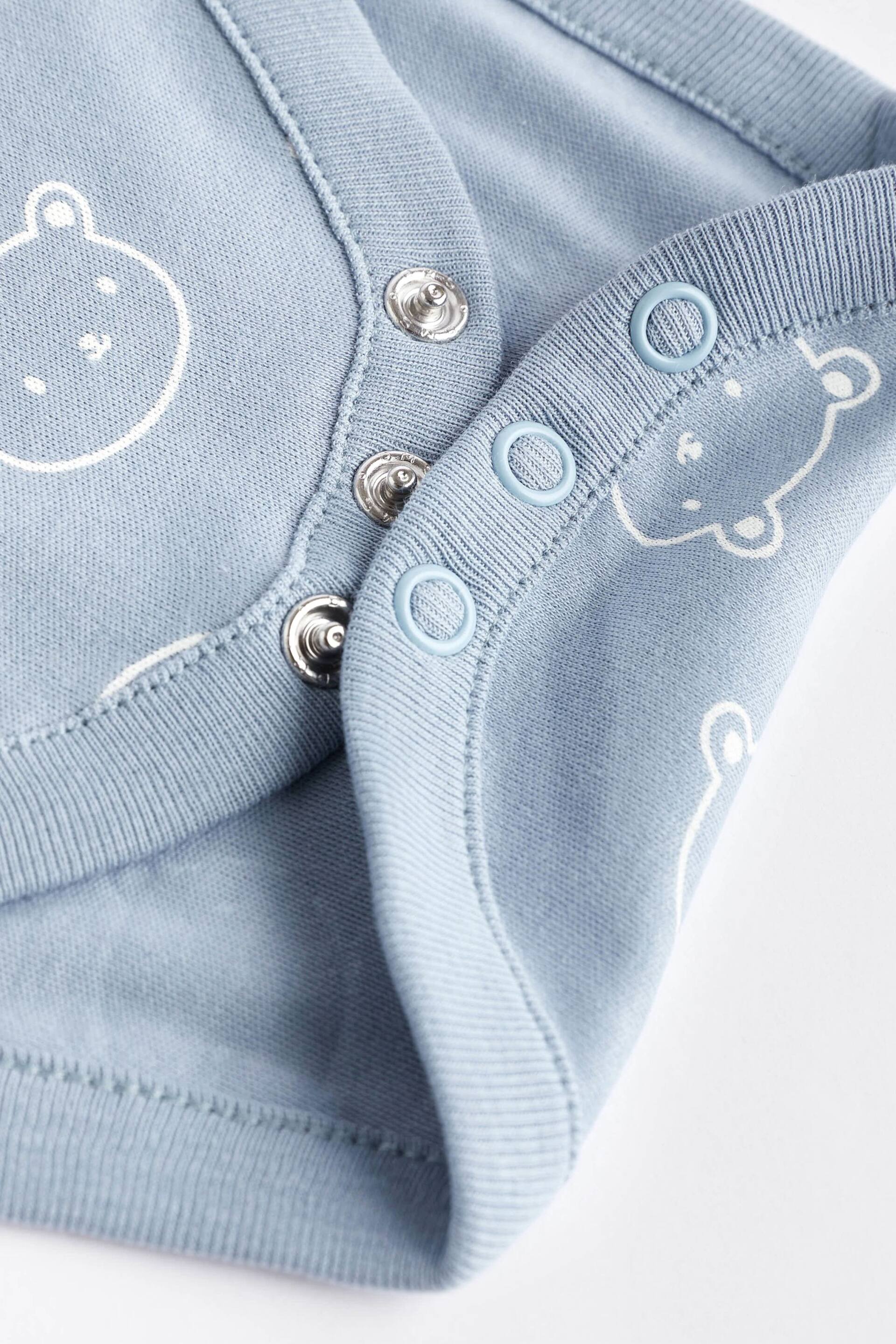 Blue Bear Baby Short Sleeve Bodysuit 4 Pack - Image 6 of 6