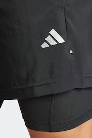 adidas Black Gym Training 2-In-1 Shorts - Image 6 of 6