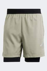adidas Green Gym Training 2-In-1 Shorts - Image 6 of 6