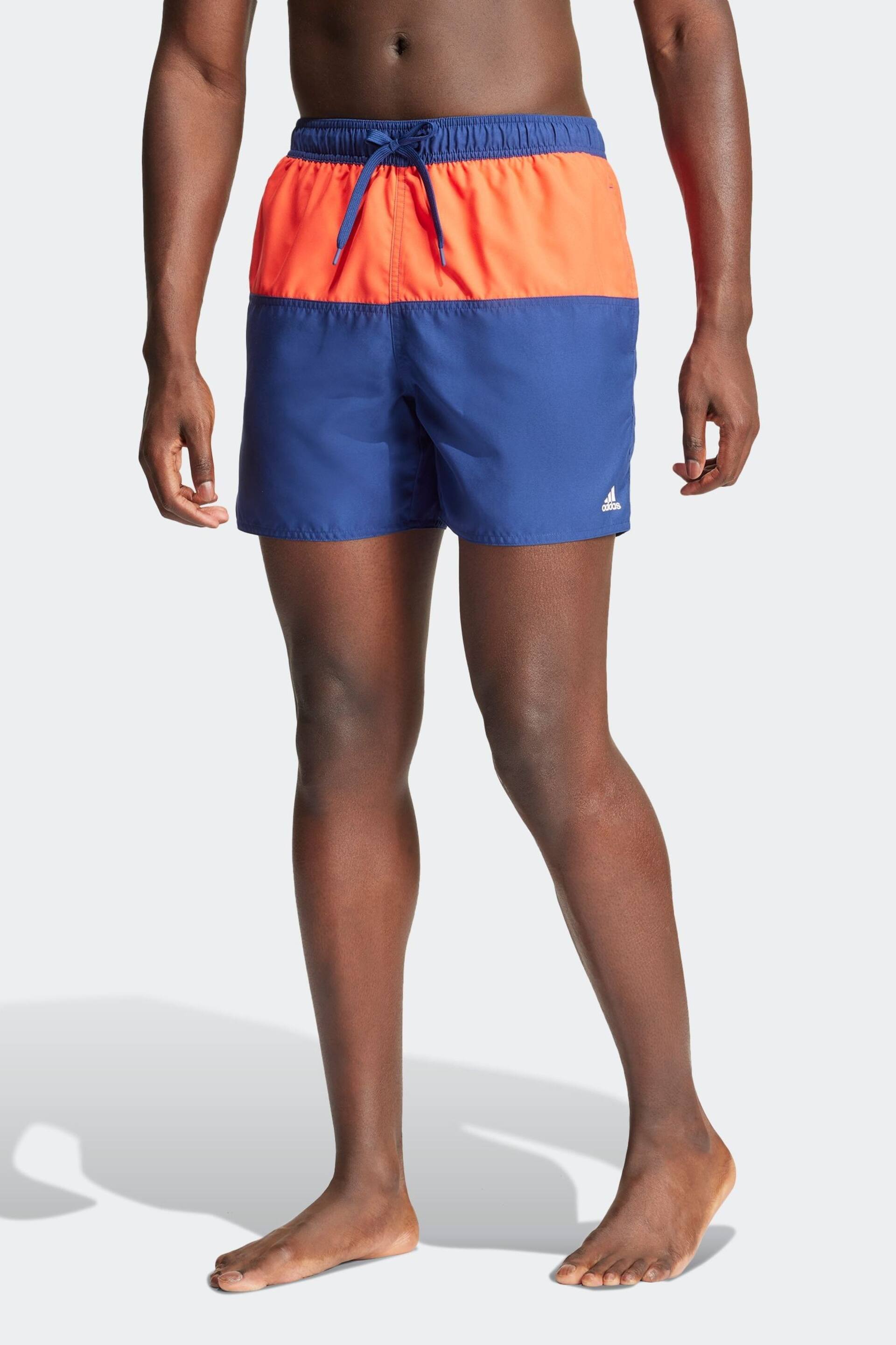 adidas Blue Colorblock Clx Swim Shorts - Image 1 of 6