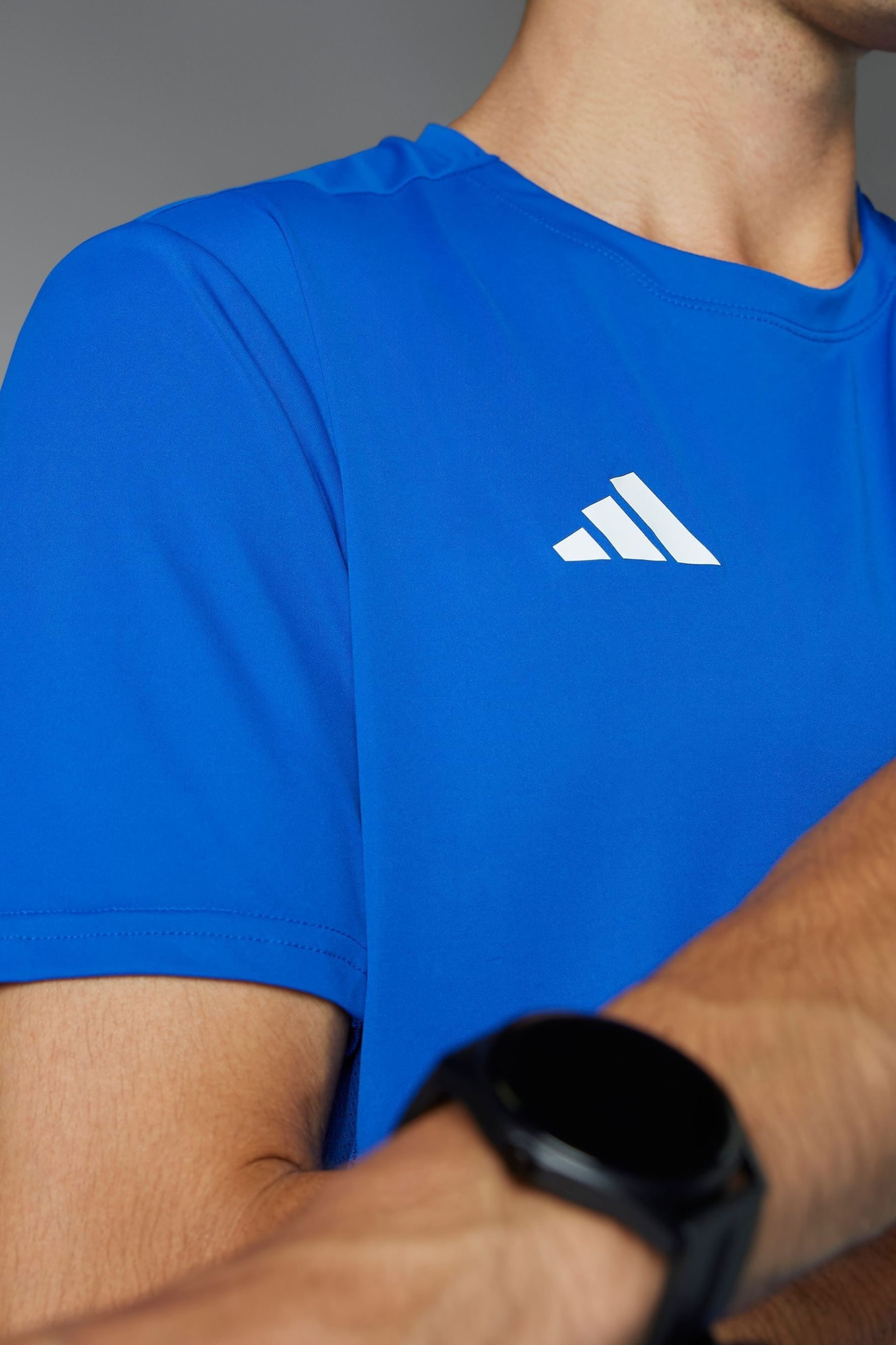 adidas Bright Blue Adizero Essentials Running T-Shirt - Image 16 of 17