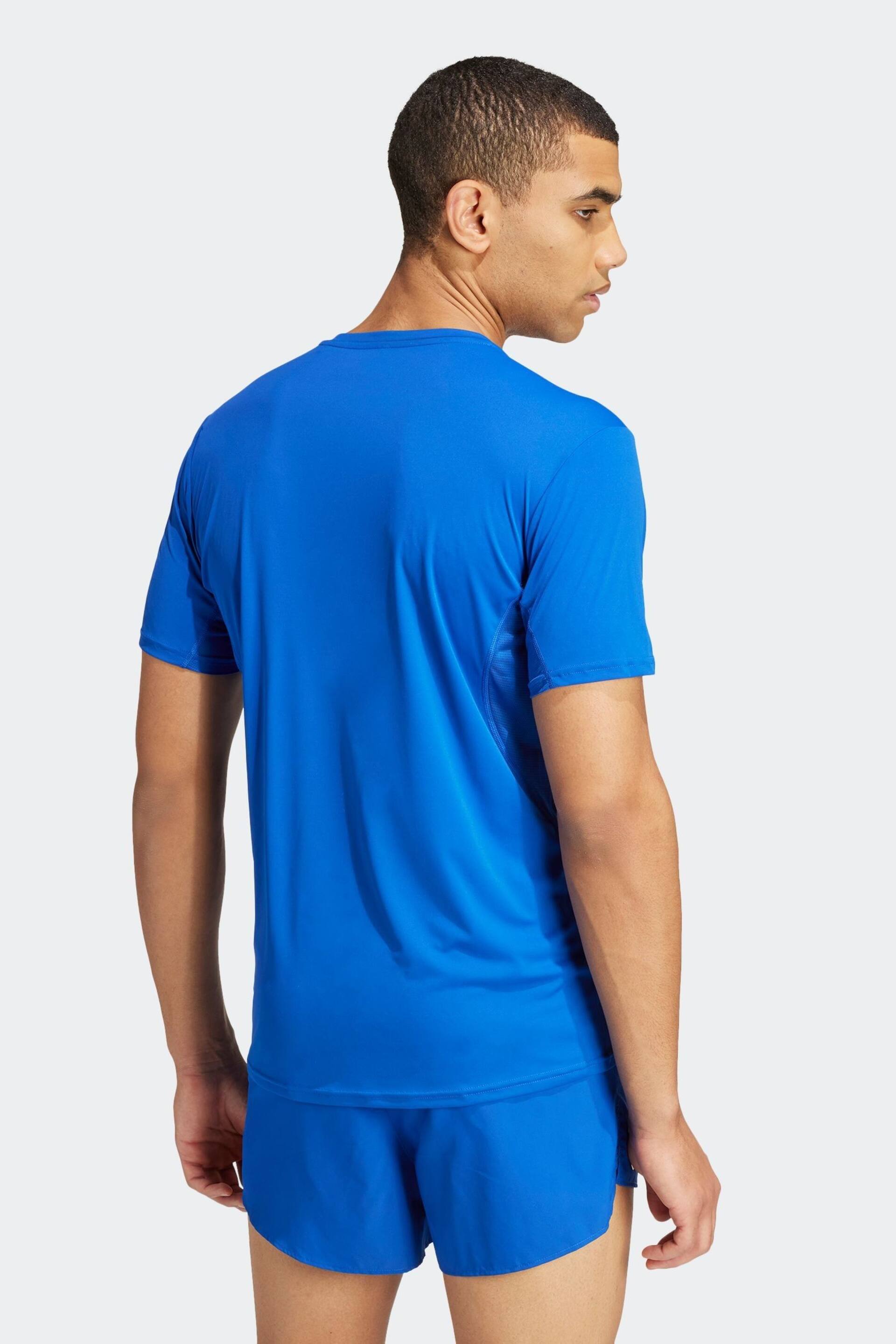 adidas Bright Blue Adizero Essentials Running T-Shirt - Image 2 of 17