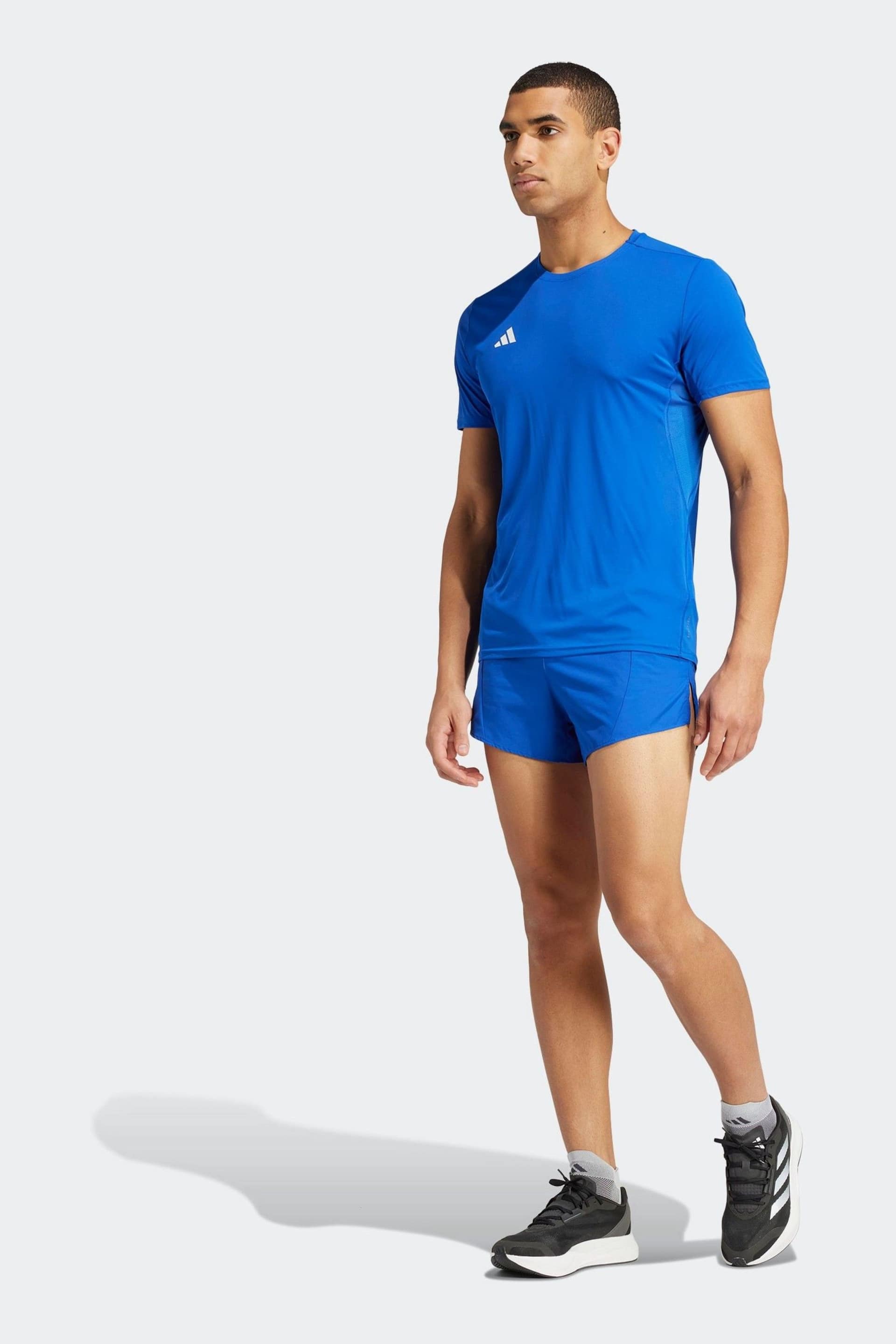 adidas Bright Blue Adizero Essentials Running T-Shirt - Image 3 of 17