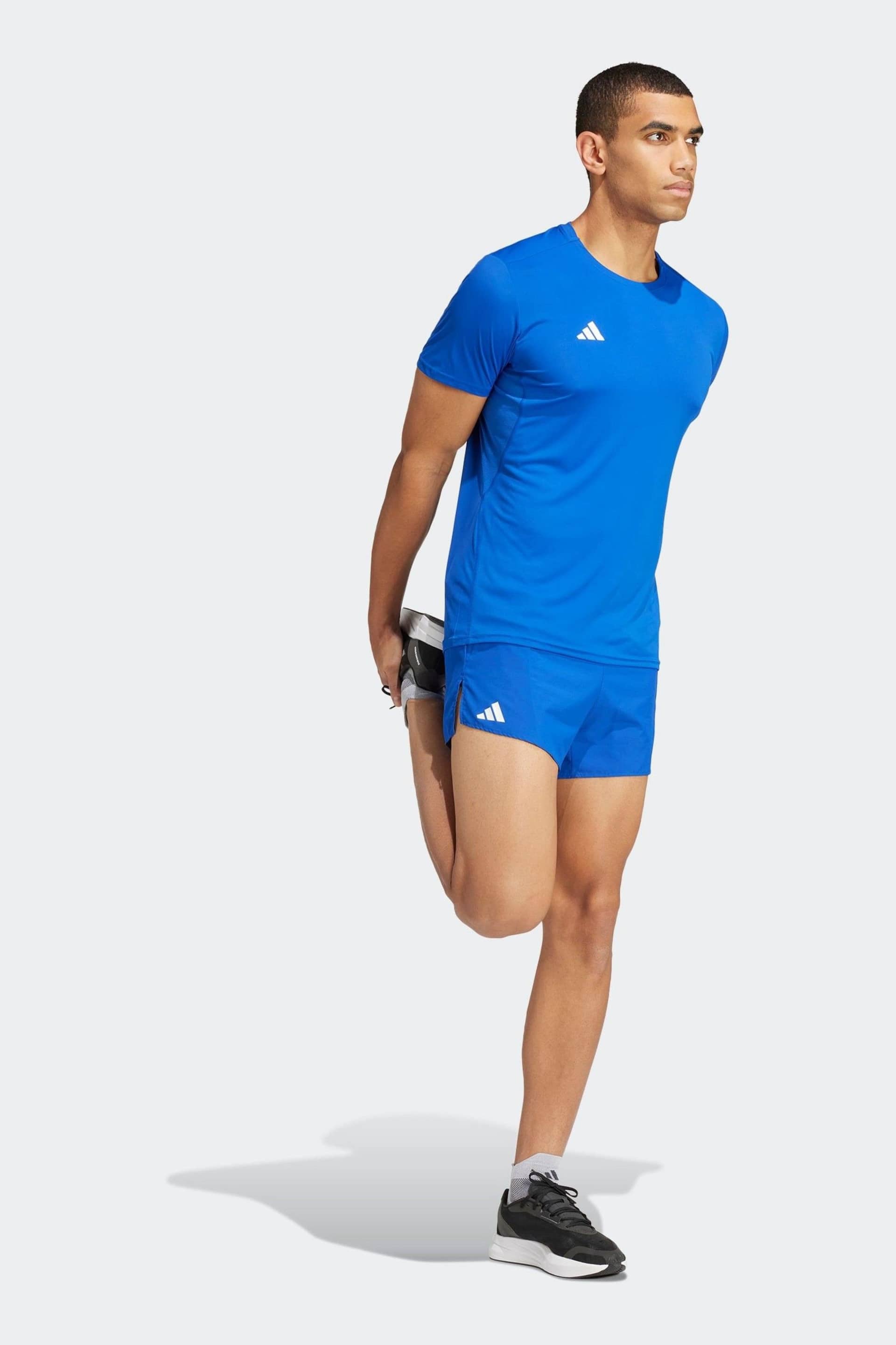 adidas Bright Blue Adizero Essentials Running T-Shirt - Image 4 of 17