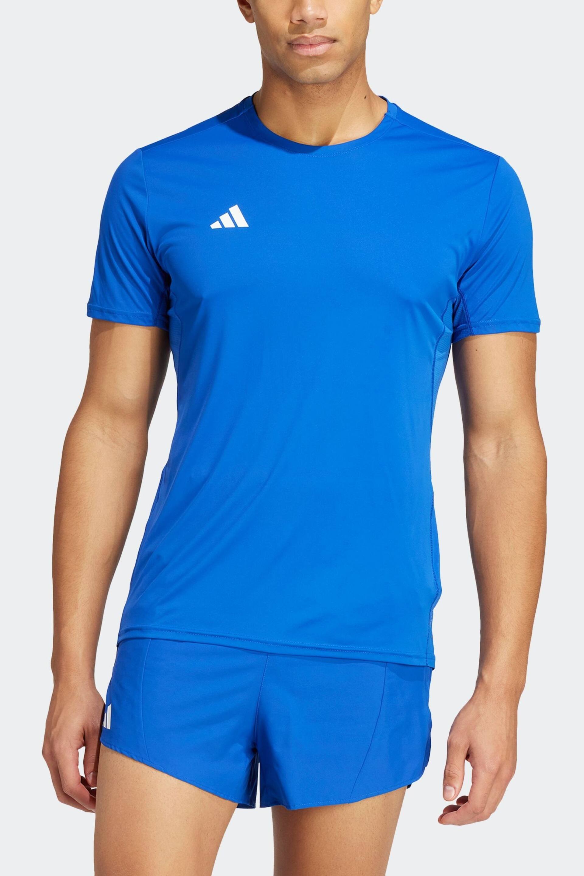 adidas Bright Blue Adizero Essentials Running T-Shirt - Image 5 of 17