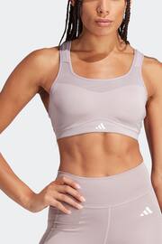 adidas Purple Impact Training High Support Bra - Image 5 of 9