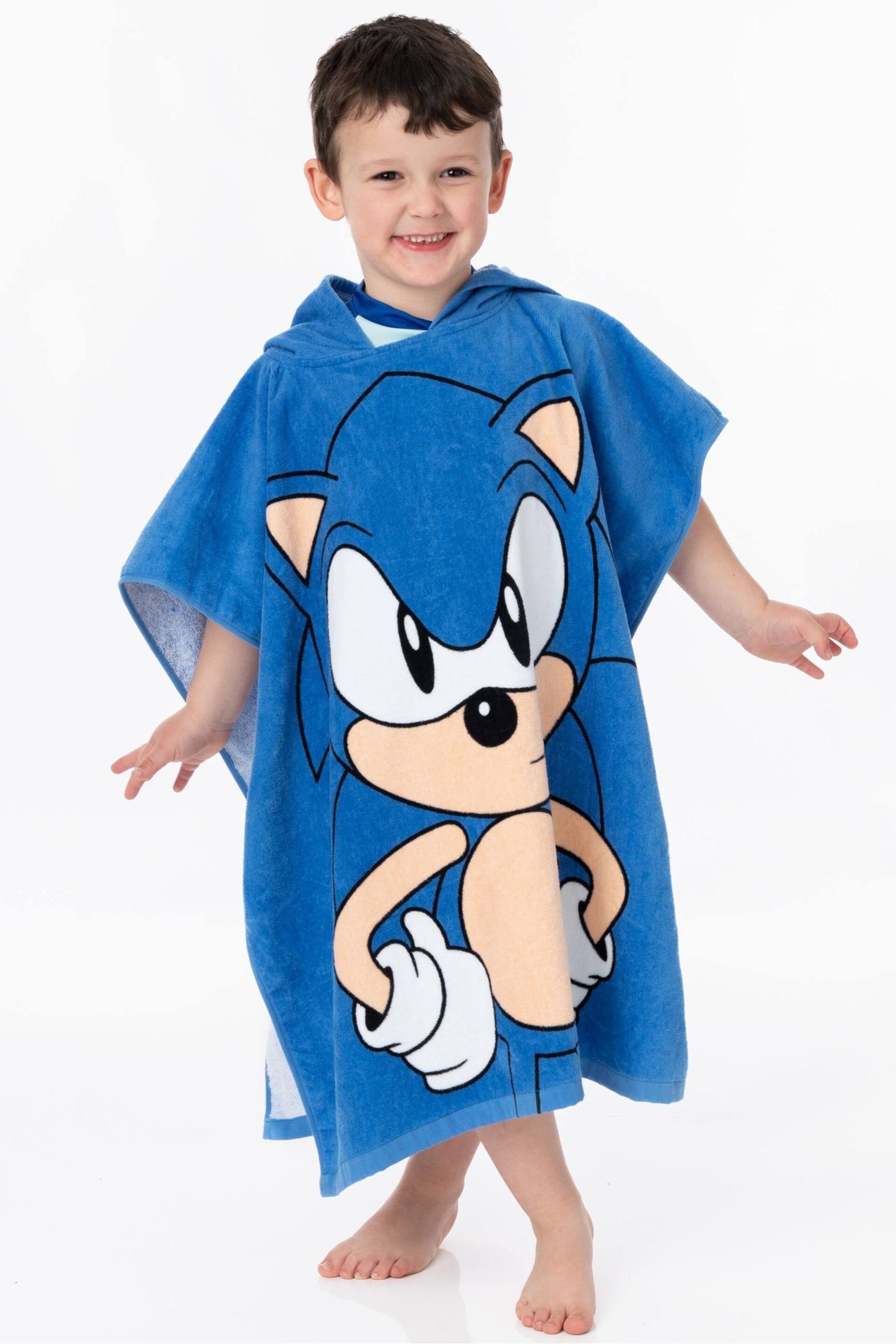 Vanilla Underground Blue Sonic Towel Poncho - Image 1 of 6