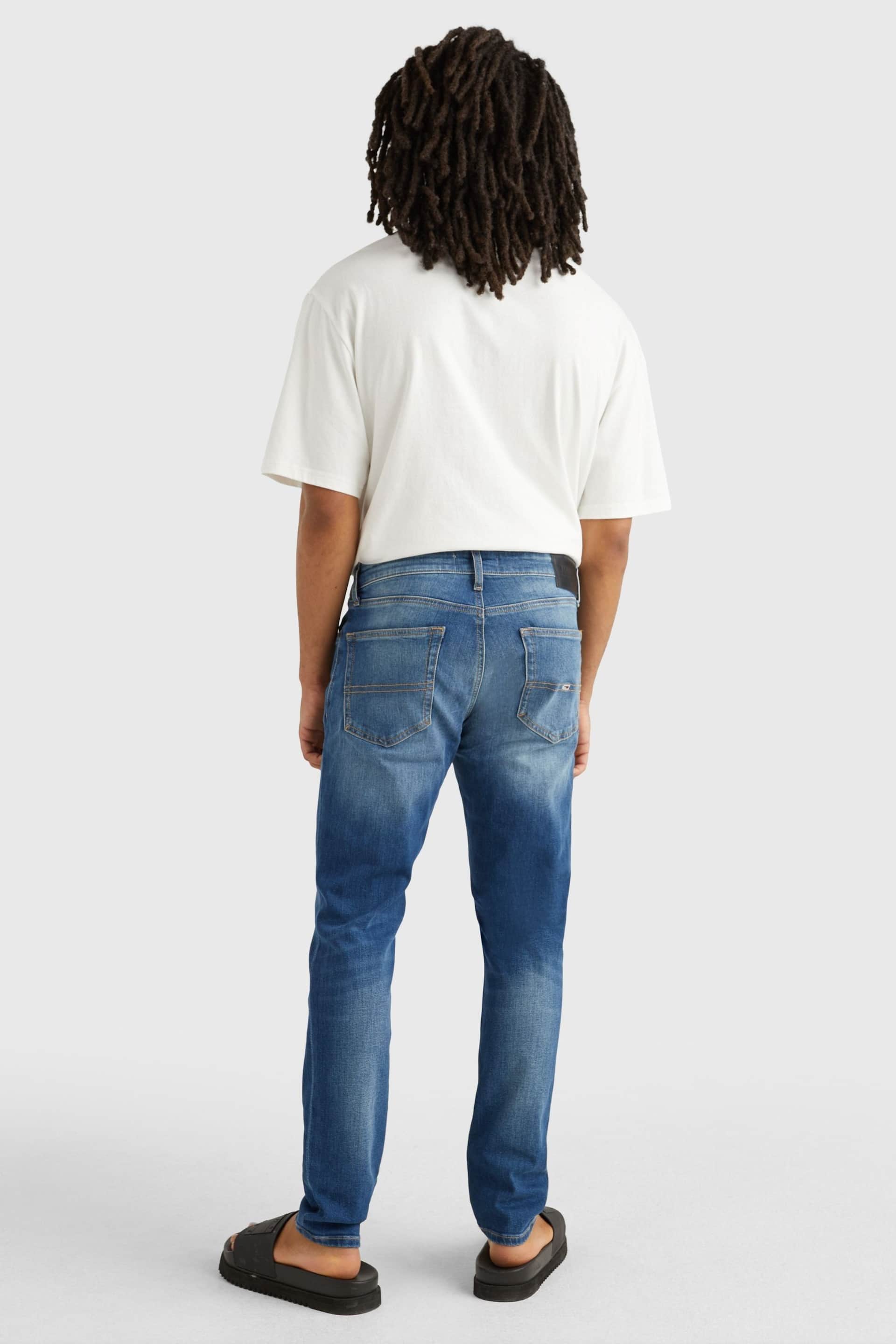 Tommy Jeans Blue Slim Tapered Fit Faded Jeans - Image 2 of 4