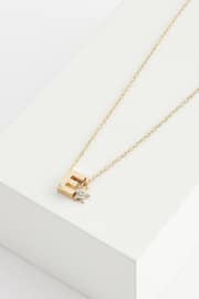 Gold Tone E Star Initial Necklace - Image 1 of 3