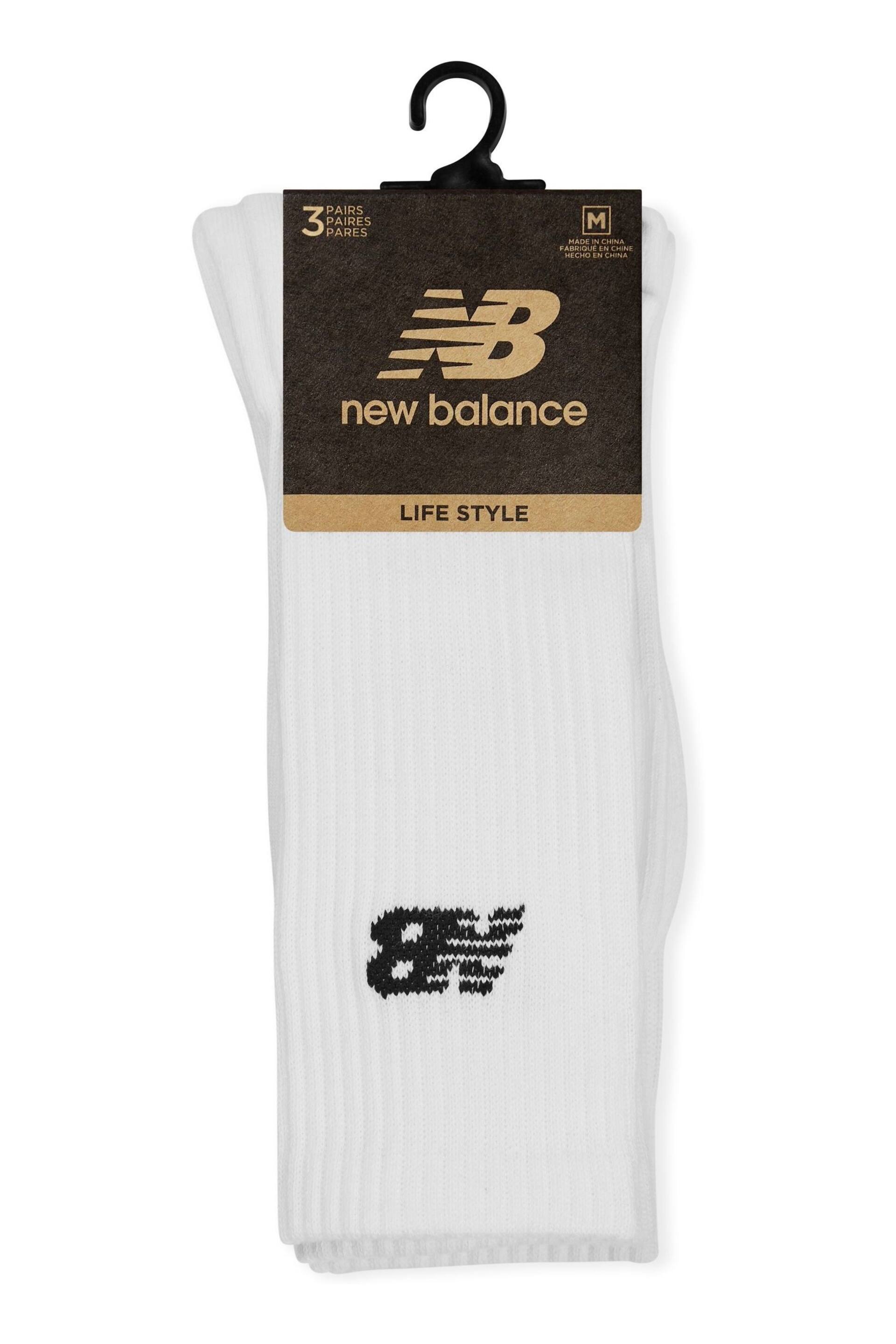 New Balance White Everyday Crew Socks - Image 3 of 3