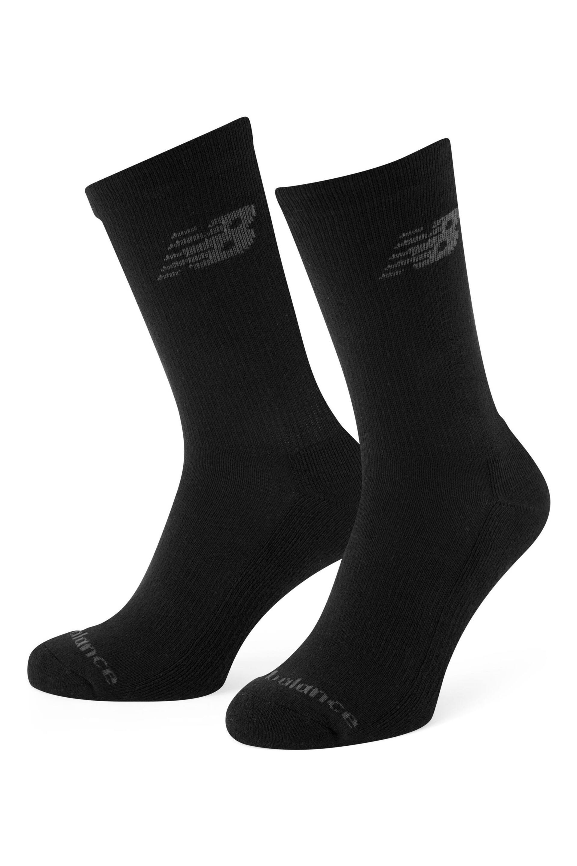 New Balance Black Multipack Sports Cushioned Crew Socks - Image 2 of 3