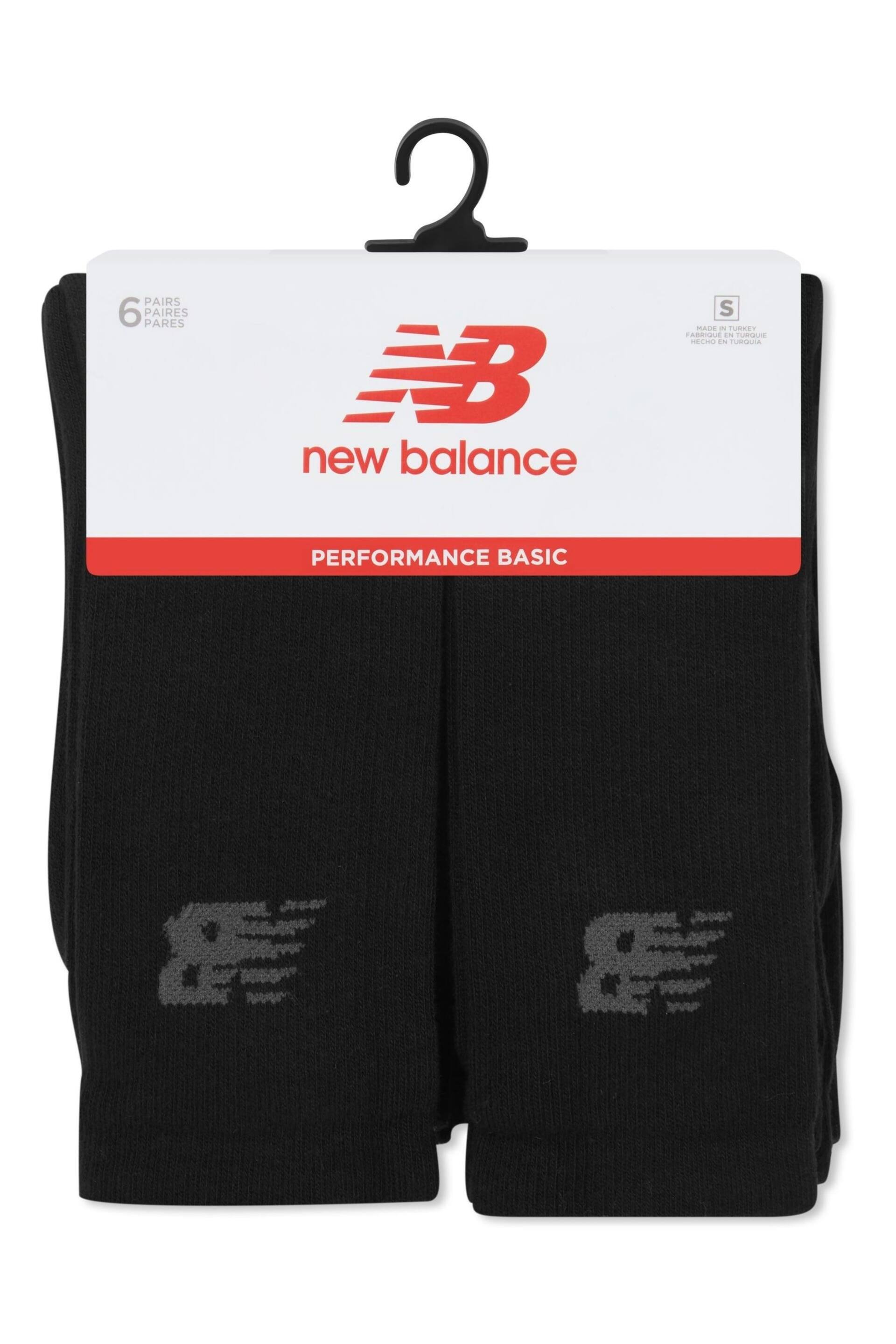 New Balance Black Multipack Sports Cushioned Crew Socks - Image 3 of 3
