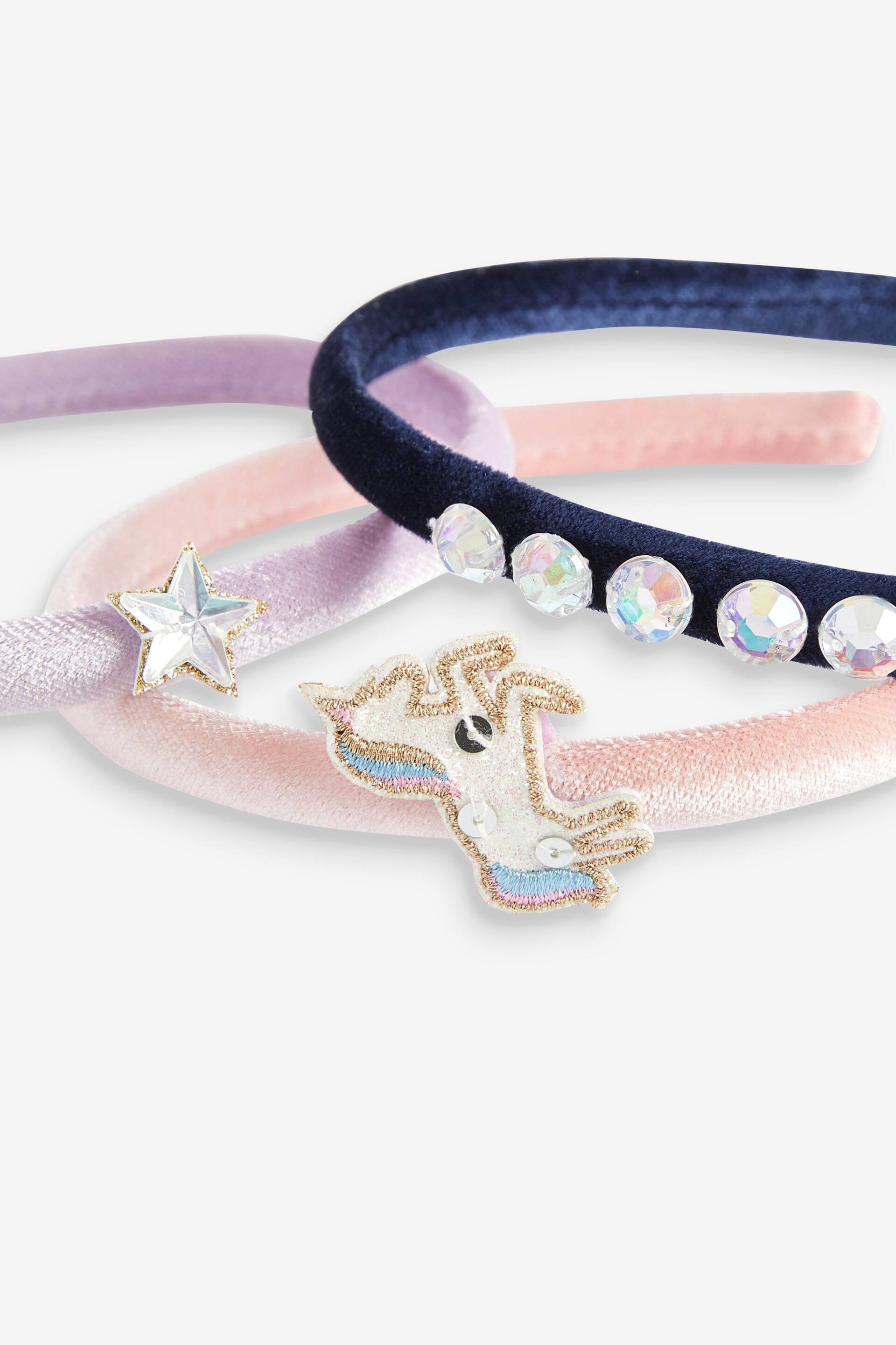 Light Pink Unicorn and Star Alicebands 3 Pack - Image 2 of 2