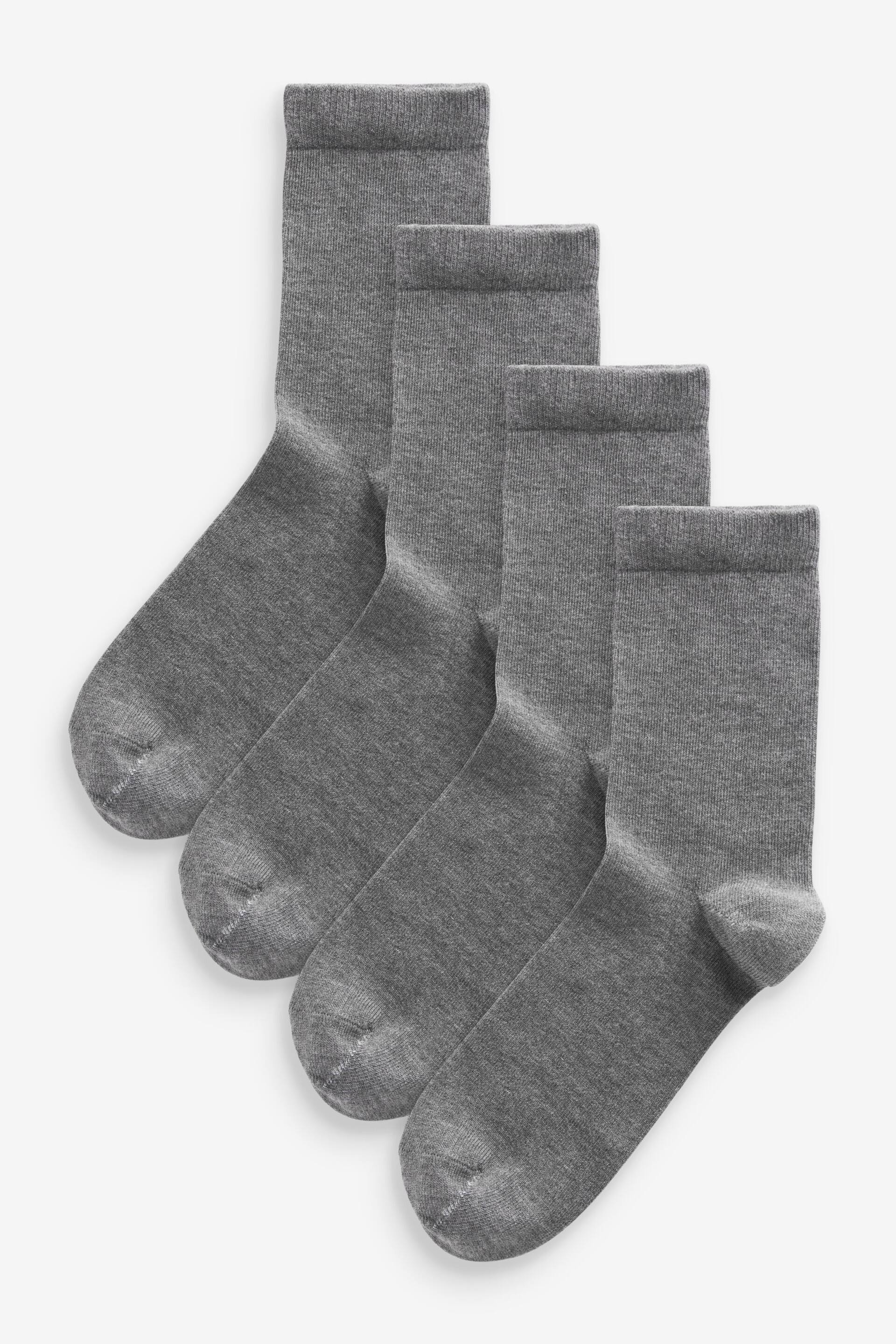 Dark Grey Modal Ankle Socks 4 Pack - Image 1 of 2