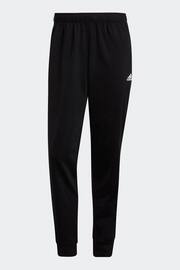 adidas Dark Black Sportswear Essentials Warm Up Tapered 3-Stripes Joggers - Image 6 of 6