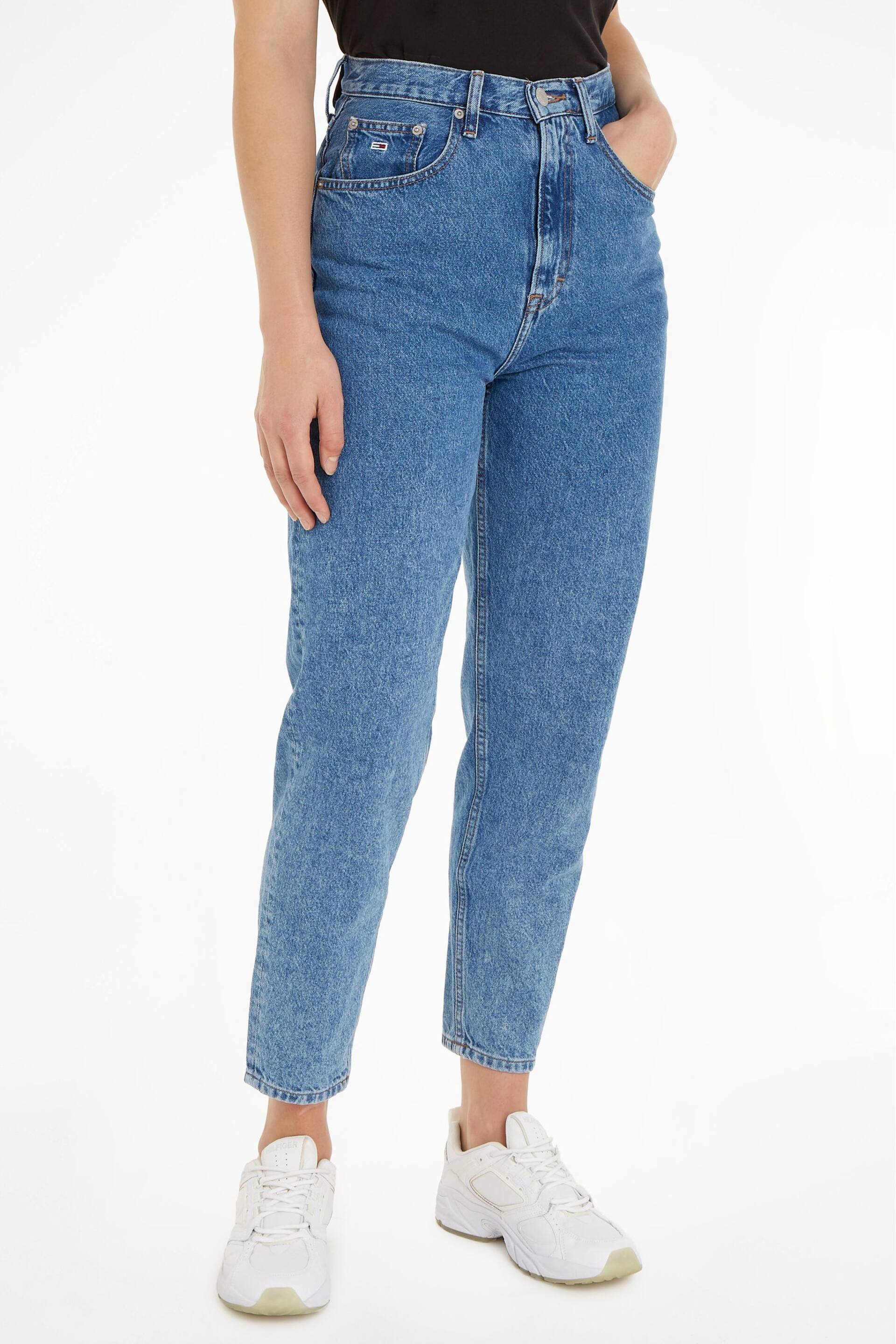 Tommy Jeans Blue Ultra High Rise Tapered Mom Jeans - Image 1 of 11