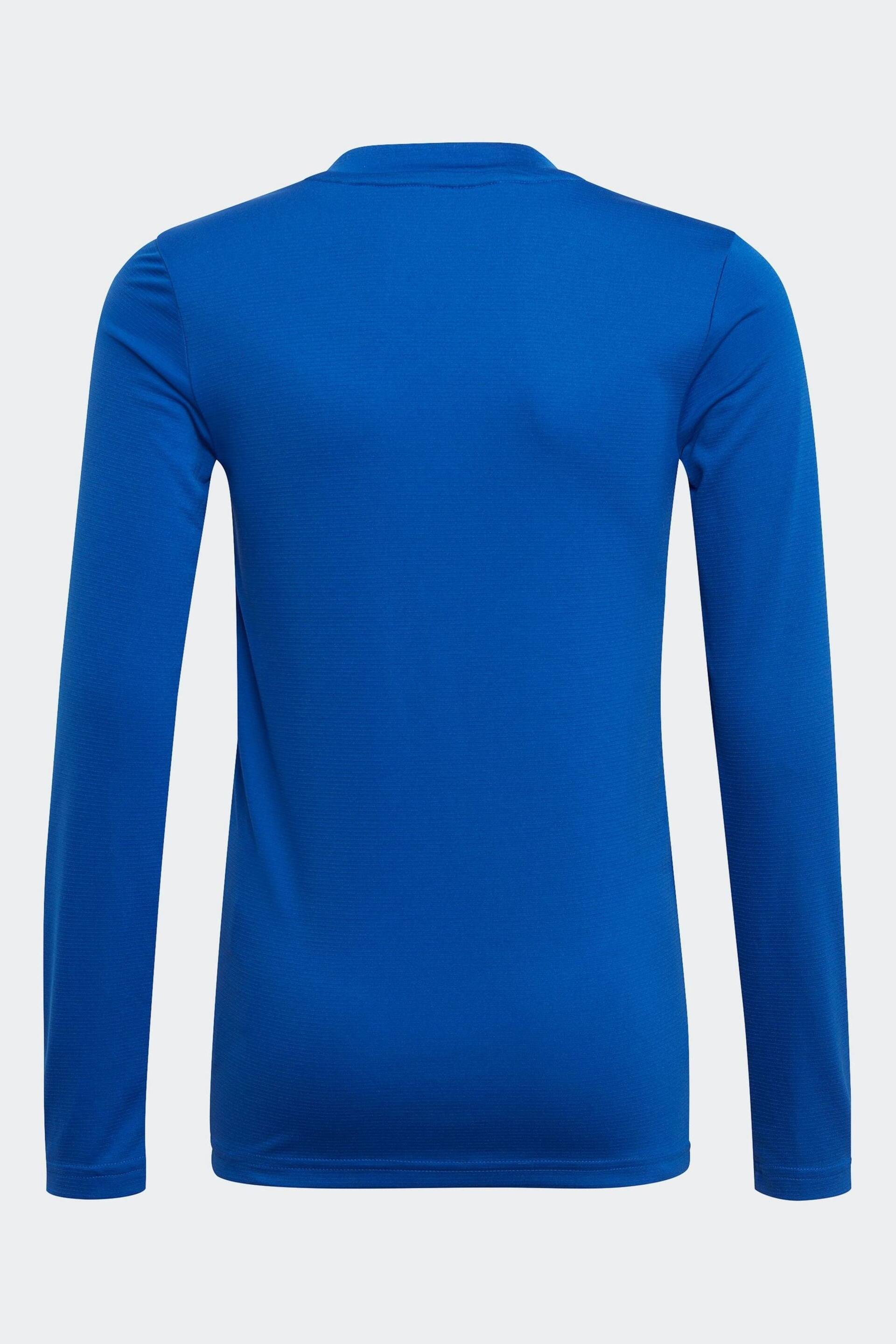 adidas Bright Blue Team Base T-Shirt - Image 2 of 5