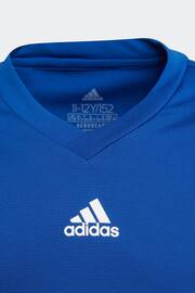 adidas Bright Blue Team Base T-Shirt - Image 3 of 5