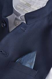 Navy Blue Nehru Collar Waistcoat & Shirt Set (3-16yrs) - Image 4 of 4