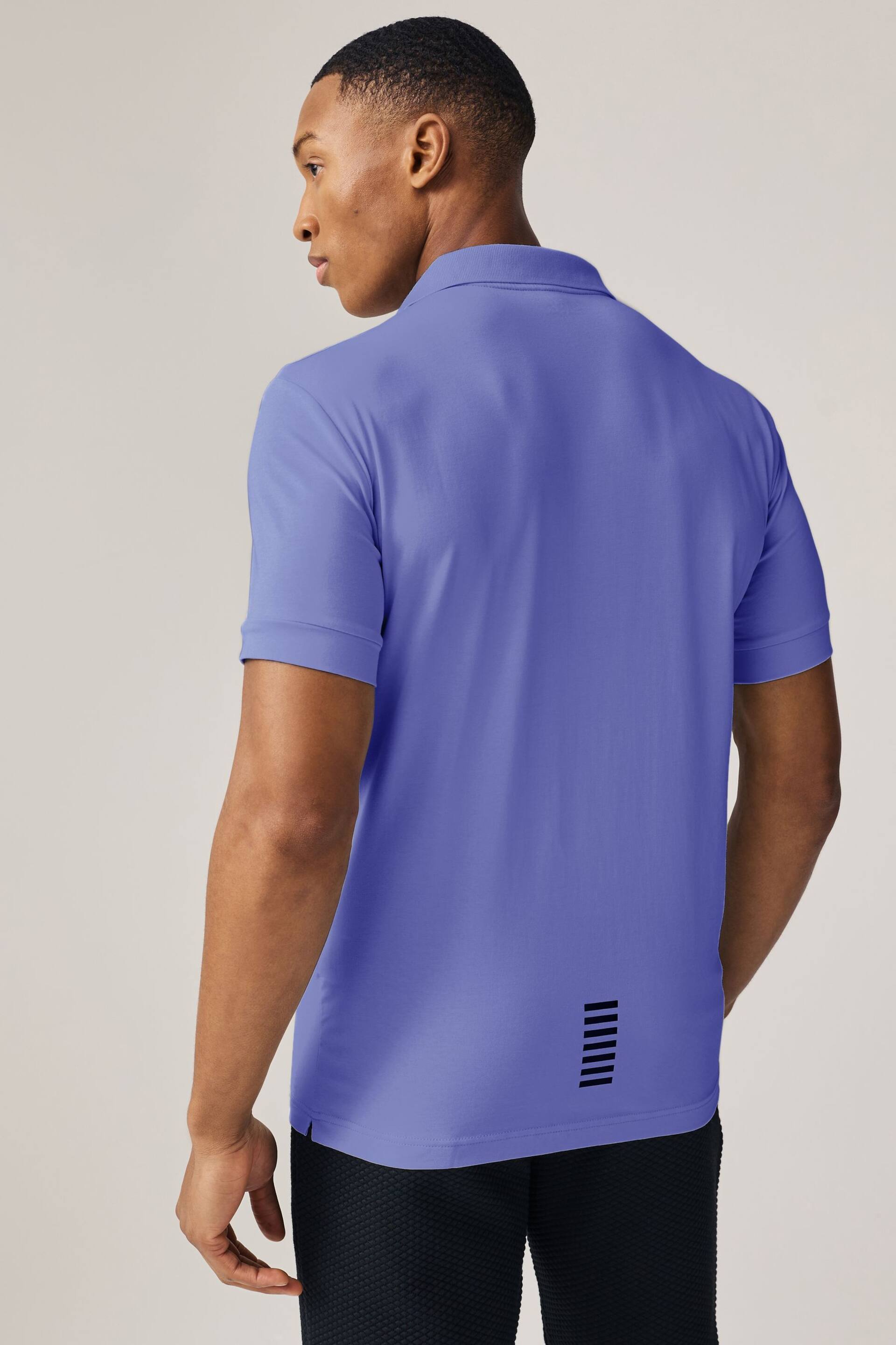 Emporio Armani EA7 Core ID Stretch Cotton Polo Shirt - Image 2 of 4