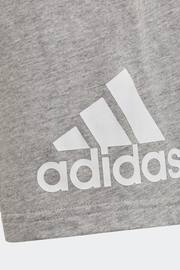 adidas Blue/Grey Kids Essentials Logo T-Shirt and Short Set - Image 6 of 6