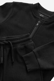 Black Jersey Bomber Jacket And Joggers 2 Piece Set (3mths-7yrs) - Image 7 of 7