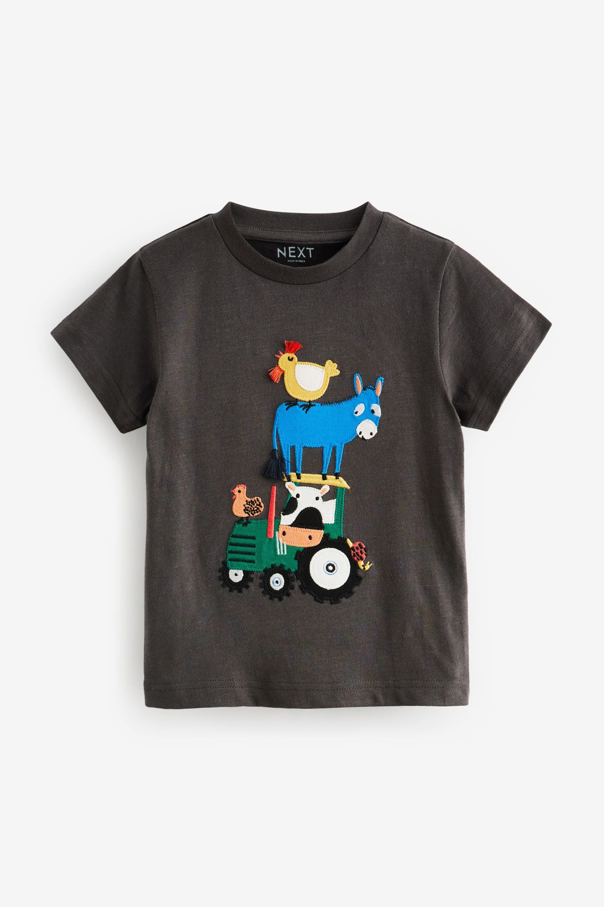Green/Grey Farm Short Sleeve Character T-Shirts 3 Pack (3mths-7yrs) - Image 2 of 5