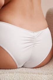 White Brazilian Floral Embroidered Knickers - Image 4 of 7