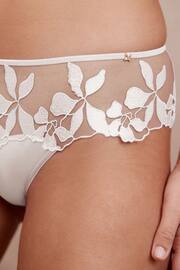 White Brazilian Floral Embroidered Knickers - Image 5 of 7