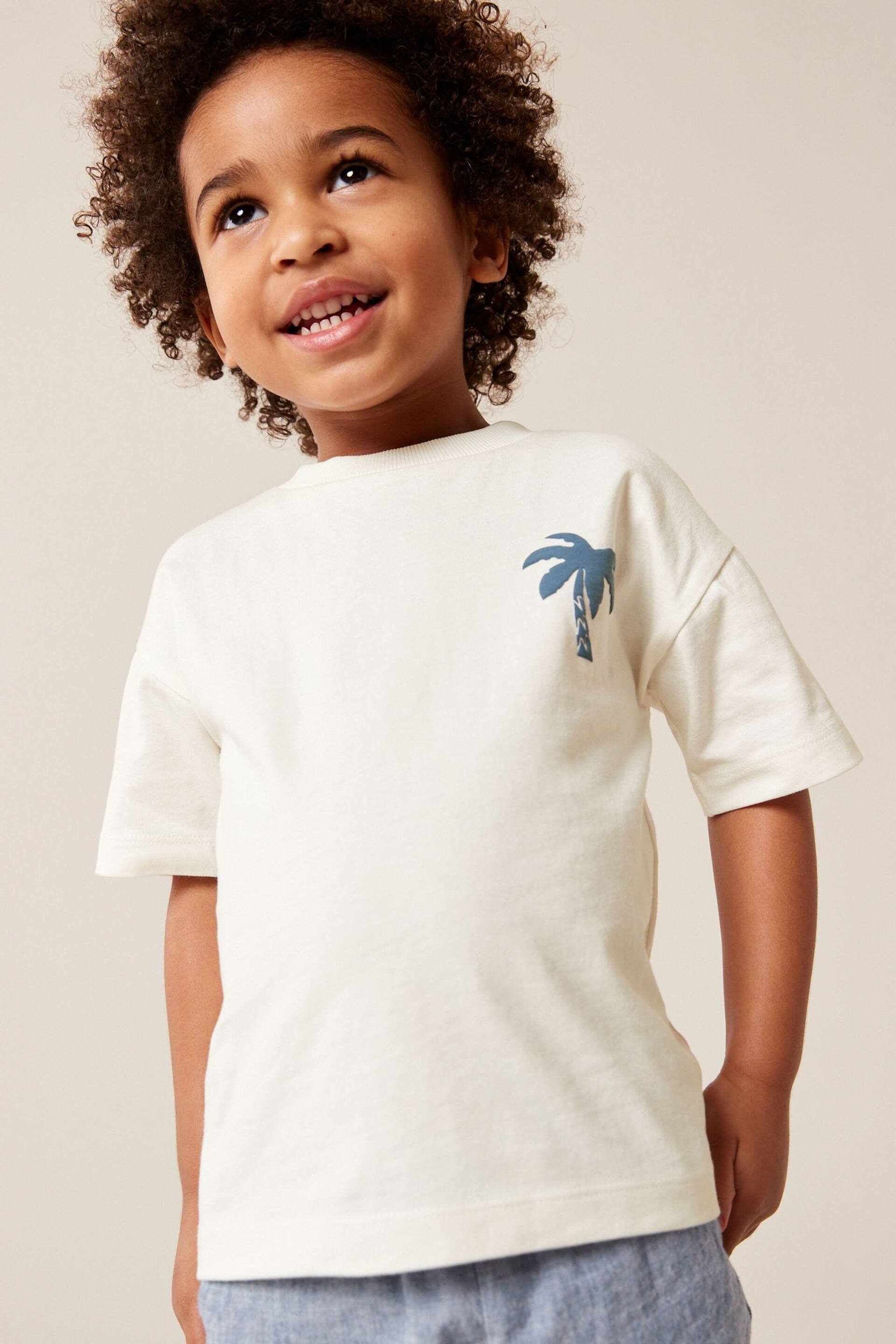 White Simple Short Sleeve T-Shirt (3mths-7yrs) - Image 2 of 7