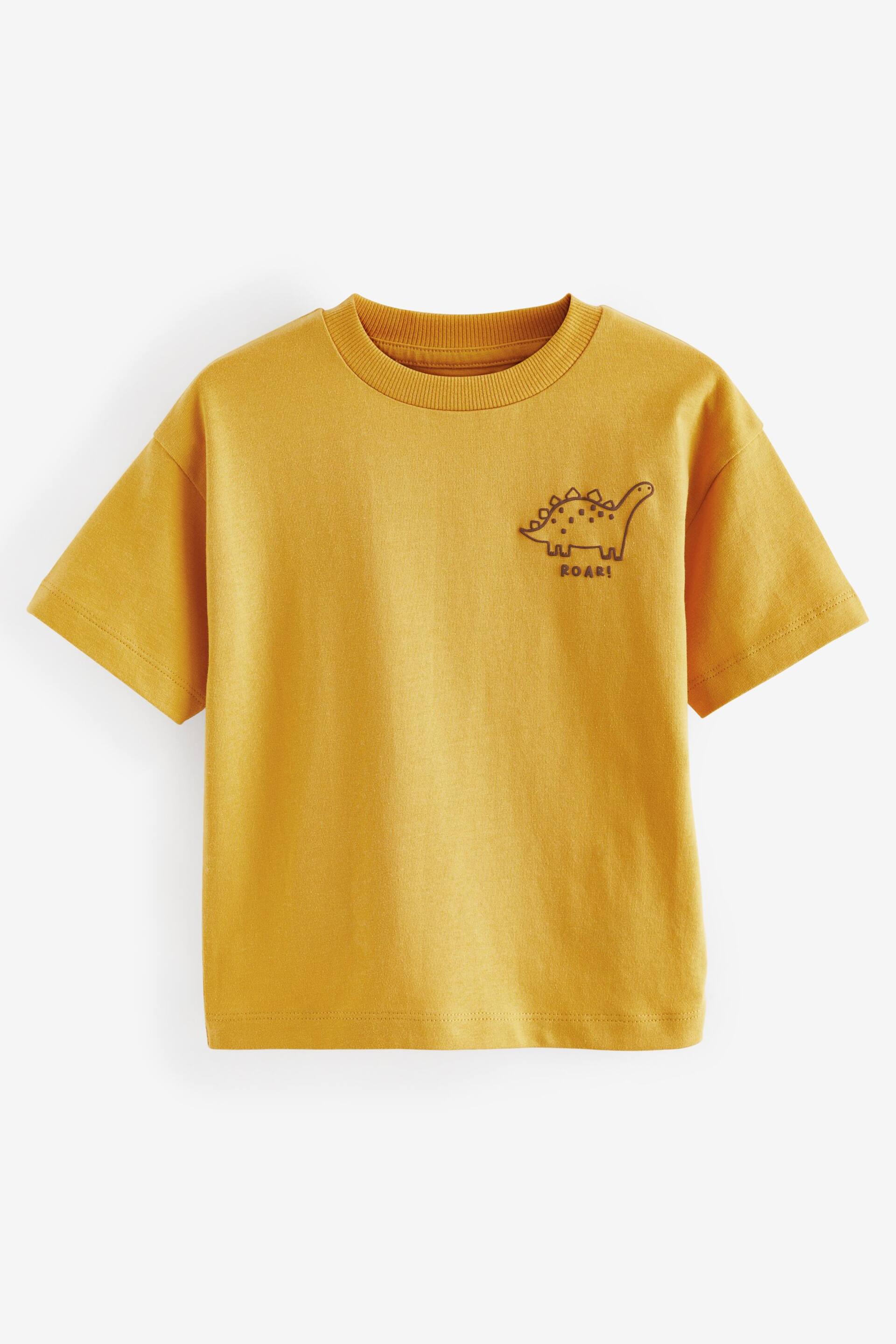 Yellow Simple Short Sleeve T-Shirt (3mths-7yrs) - Image 3 of 5